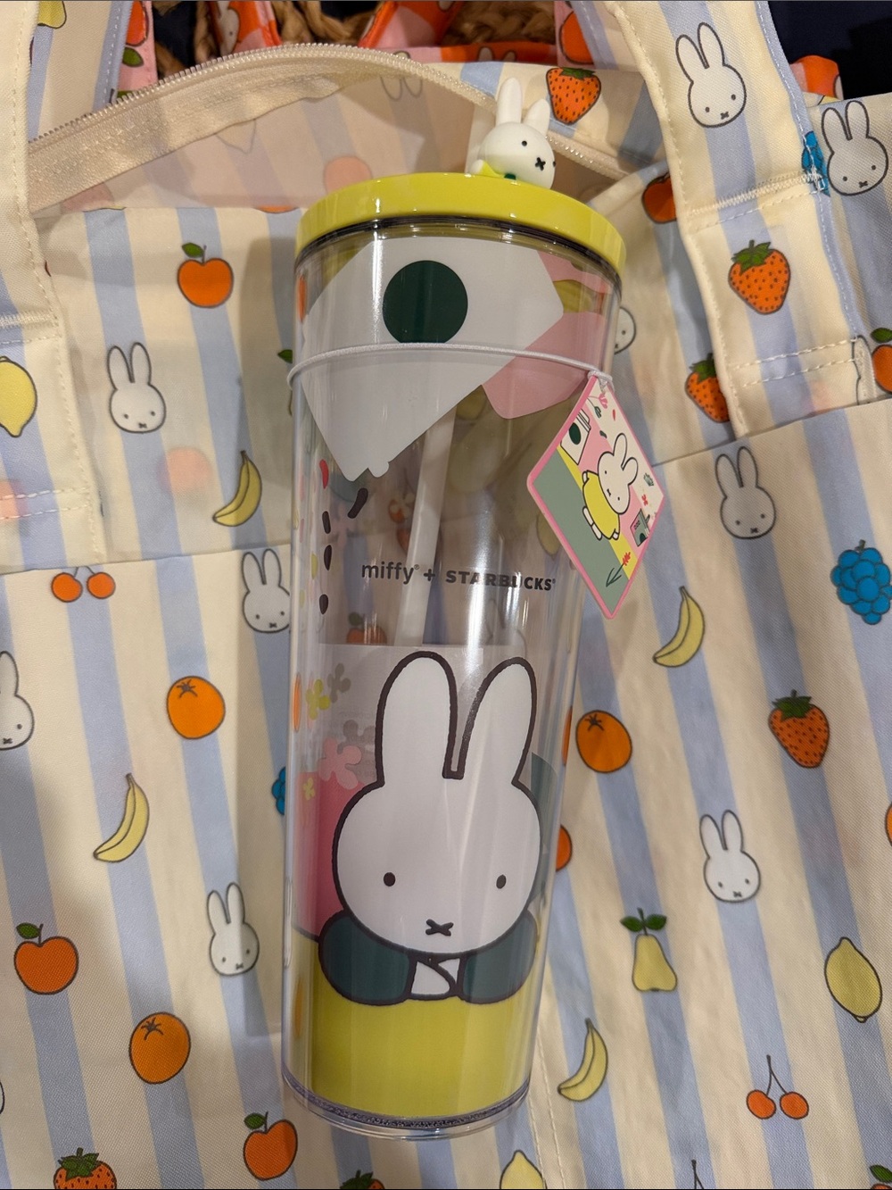 Miffy x Starbucks Yellow Bunny Tumbler